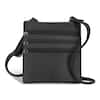 Front. Champs - Classic Leather Cross-Body Bag - Black.