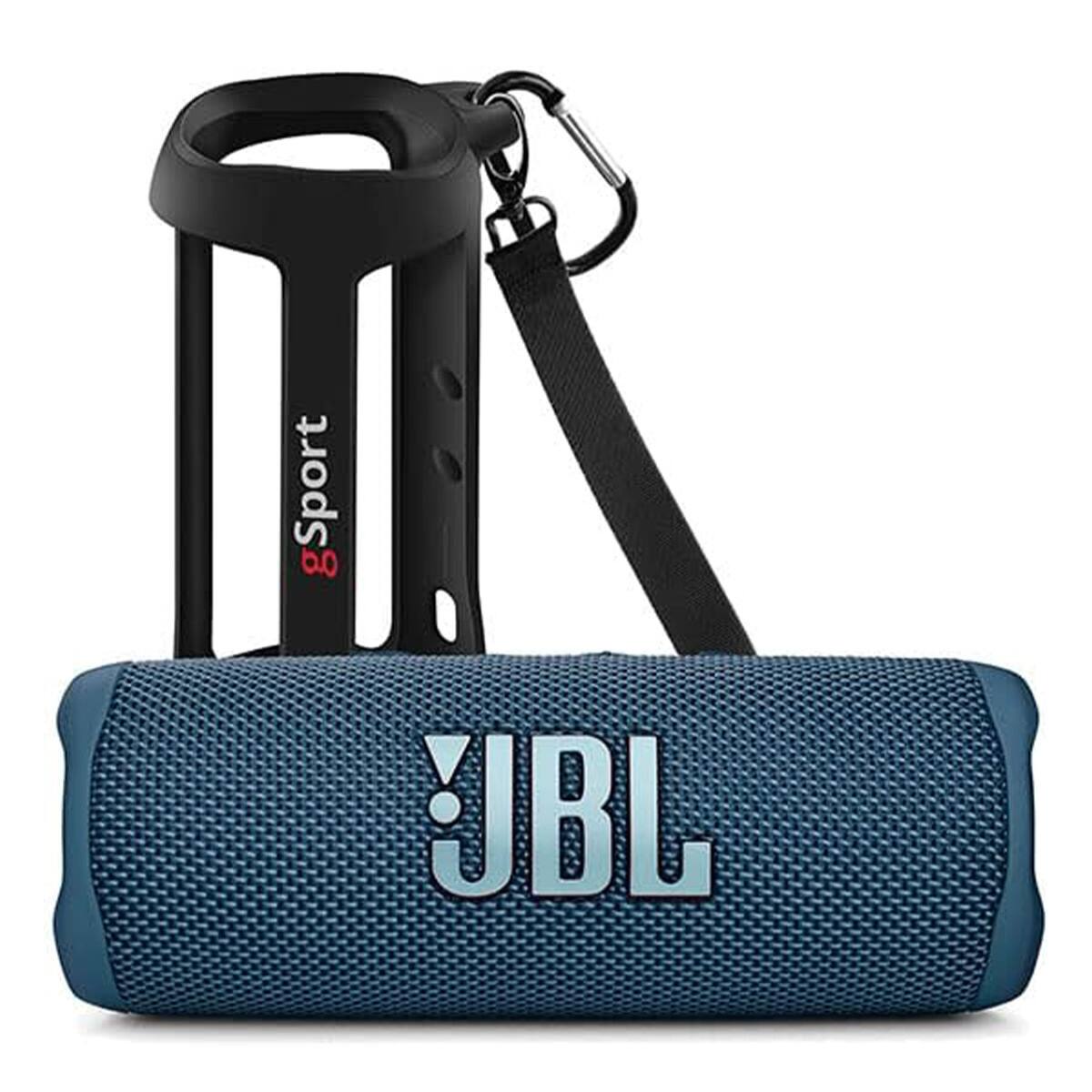 JBL - Flip 6 Waterproof Portable Speaker with gSport Silicone Sleeve - Blue