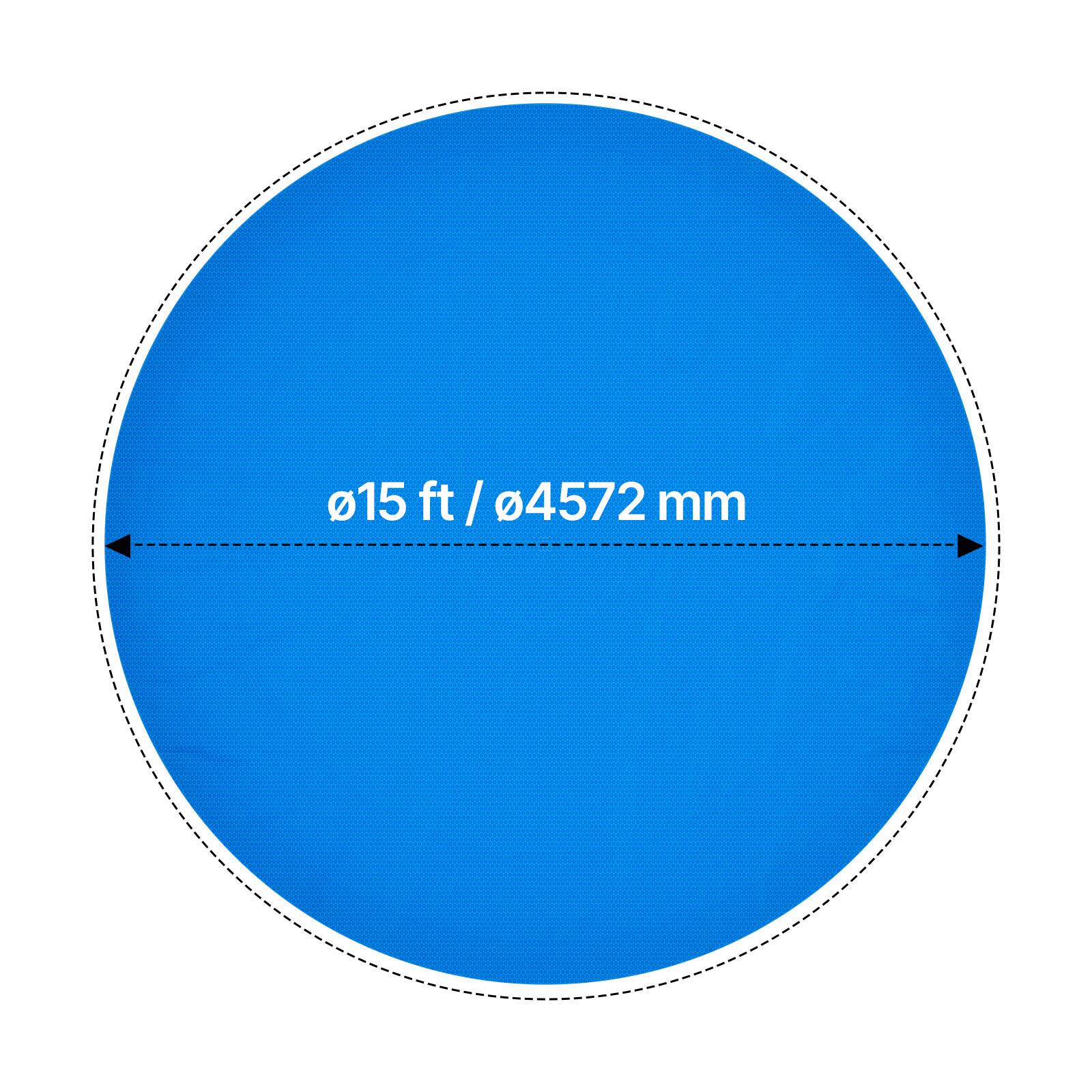 Alt View 4. VEVOR - Solar Pool Cover, 15 ft Round Pool Bubble Cover, 12 Mil Pools Solar Blanket with Bubble & PE Material, Blue - Blue.