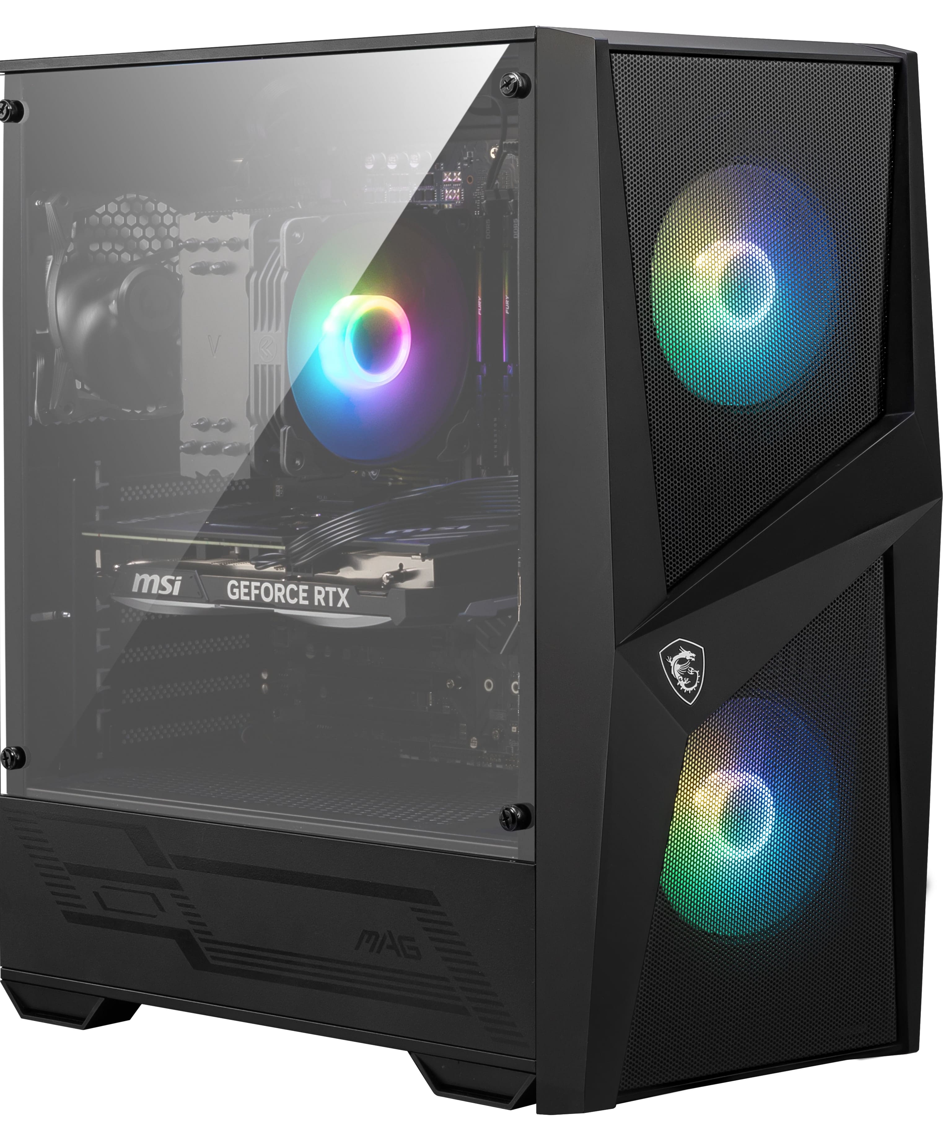 MSI - Codex R 13NUD064 Gaming Desktop - Intel Core i7-13700F - 16GB Memory - NVIDIA GeForce RTX 4060Ti - 2TB SSD - Black - Front_Zoom