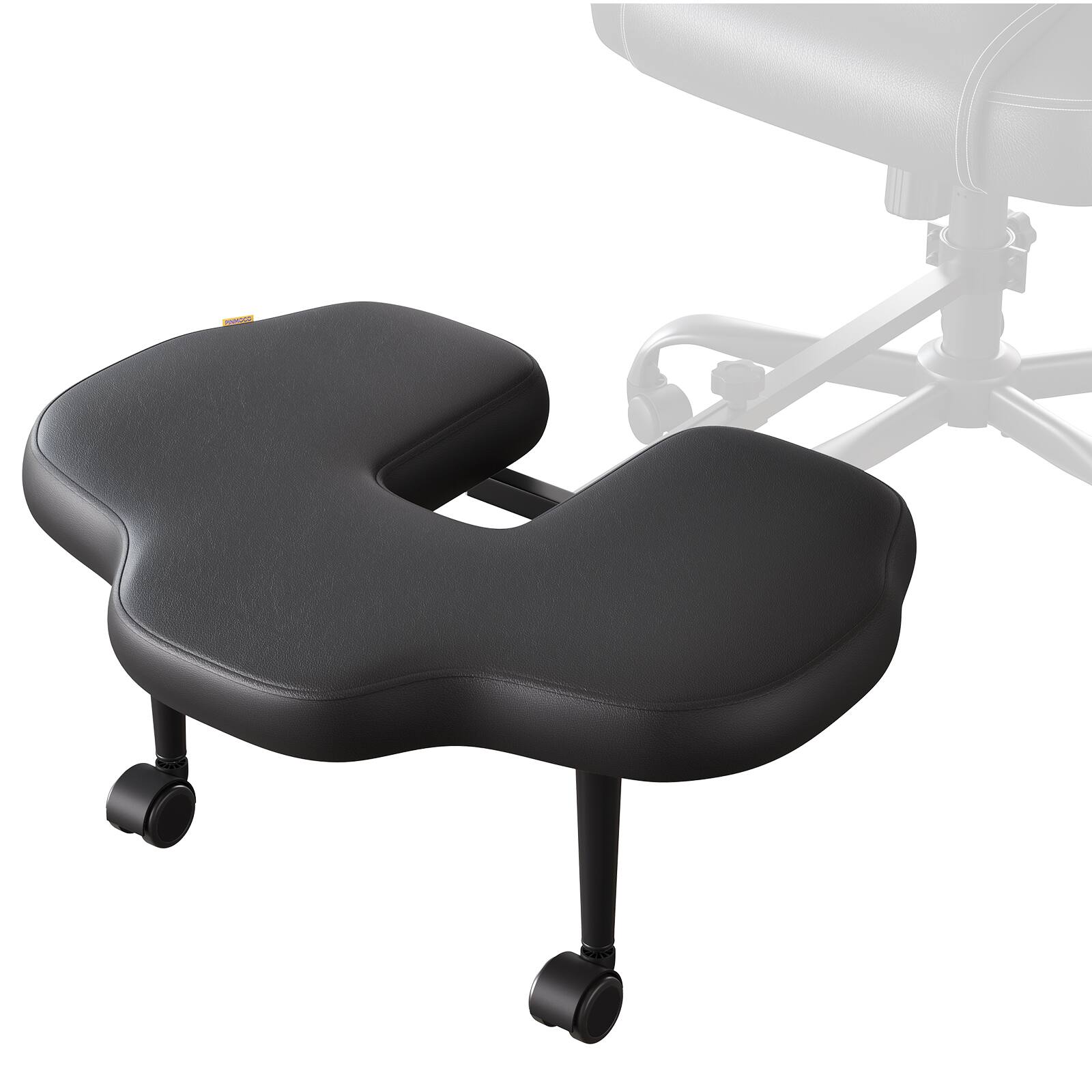 Alt View 3. Pinmoco - Under Desk Footrest, Office Chair Leg Rest, Cross-Legged Foot Rest for Home Office and Gaming - Black.