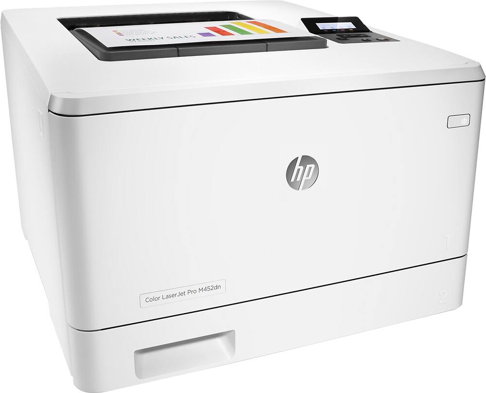Angle. HP - LaserJet Pro m452dn Color Printer - White.