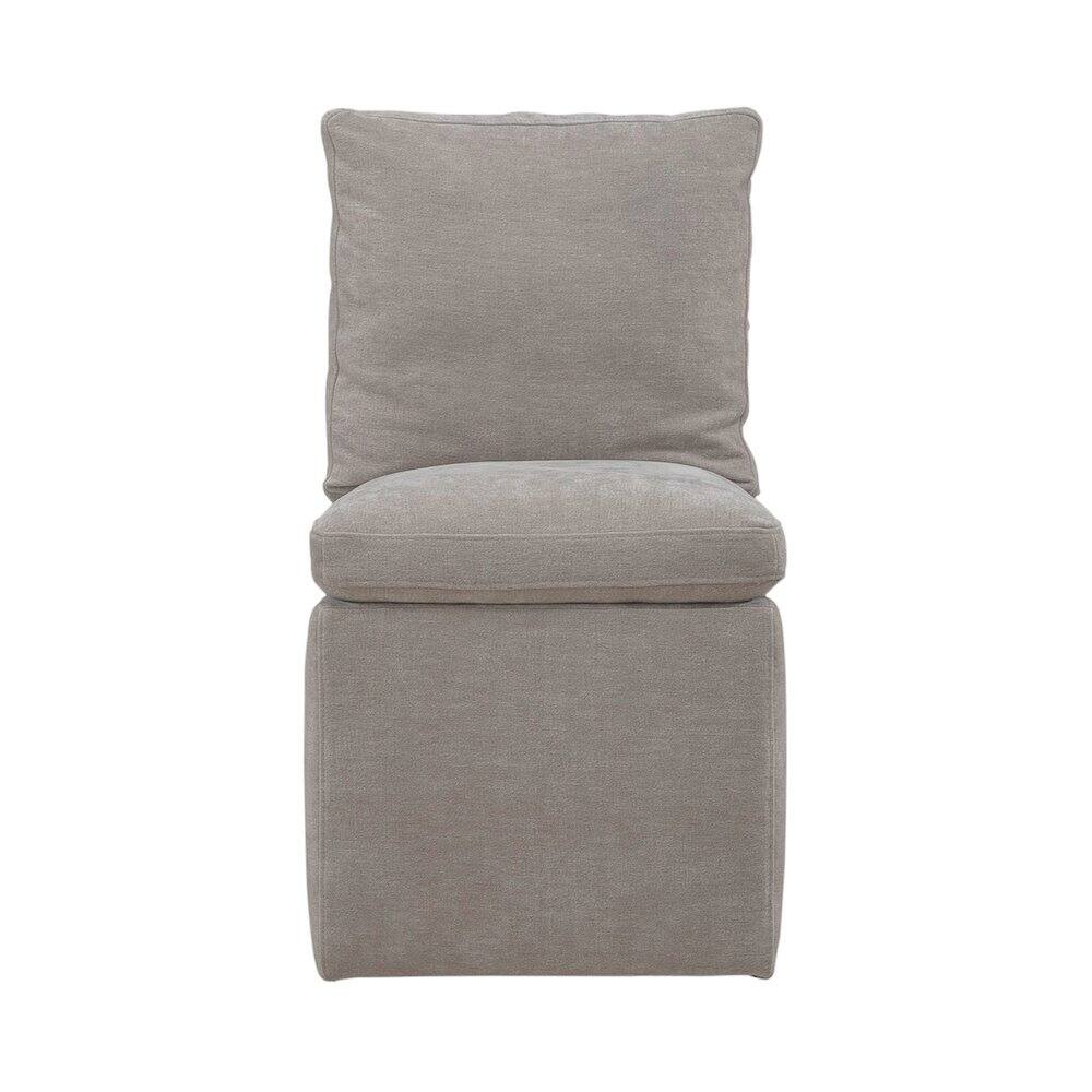 Alt View 1. Liberty Furniture Industries - Accent Dining Chair with Castors - Squared Back - Truffle Upholstry - Brown.
