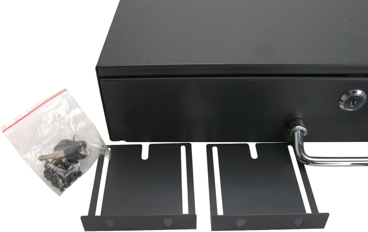 Angle. Cables Direct Online - 2U 19" Rack Mount Locking Storage Drawer – Steel Server Cabinet Case for DJ/IT/AV Equipment - Black.