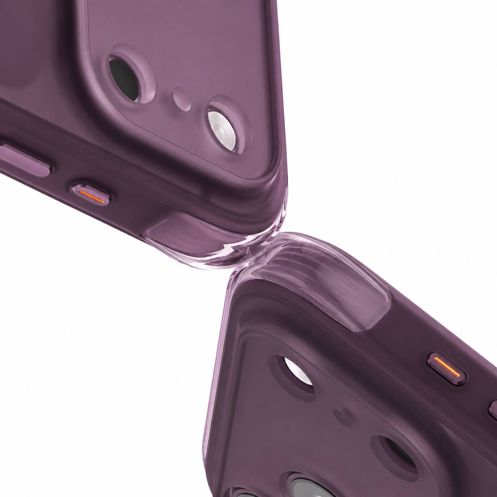 Alt View 3. Dteck - Shockproof Frosted Phone Case for Apple iPhone 17 Pro Max with 360 Ring Stand, Magnetic Protective Cover Camera Defense - Purple.