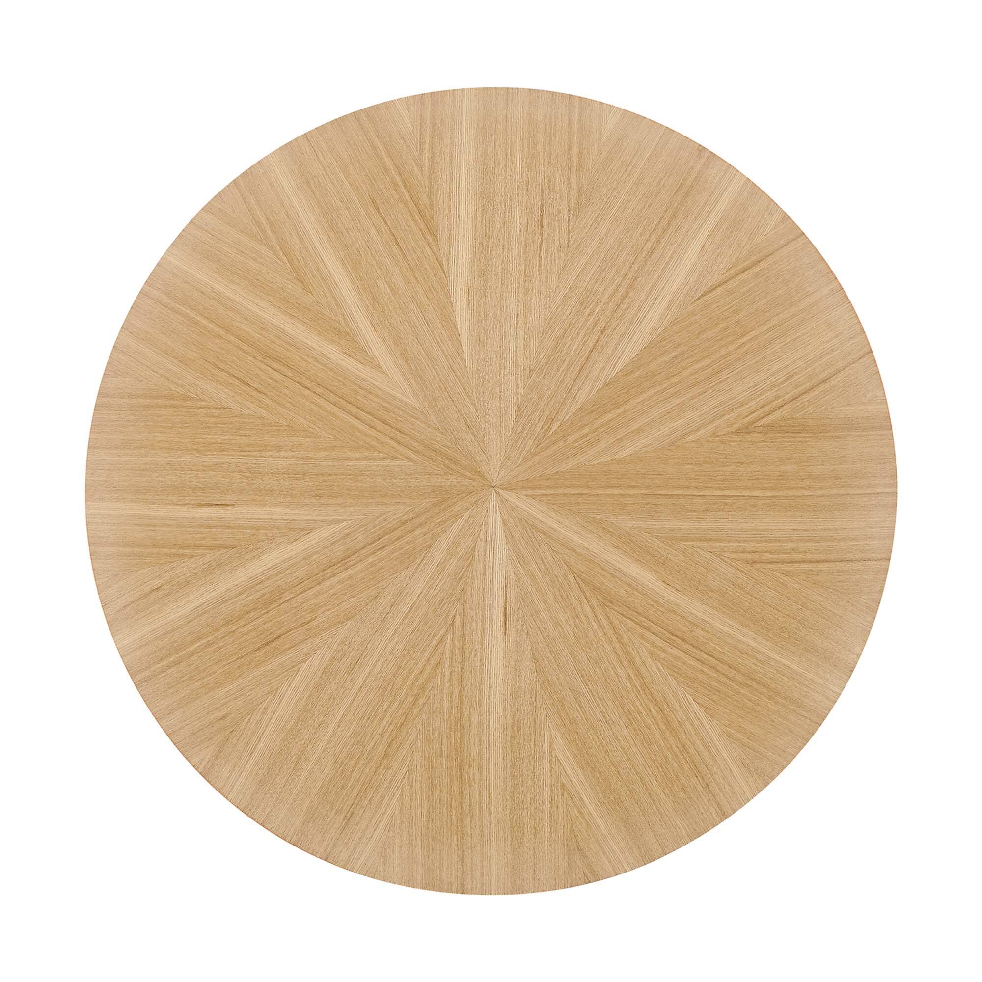 Alt View 4. Modway - Crossroads 24" Round Wood Side Table by Modway - Oak.