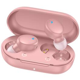 Luckbyte - Mini Wireless Earbuds Bluetooth 5. 3 In Ear Headphones with Charging Case, 60H Playtime, Pink