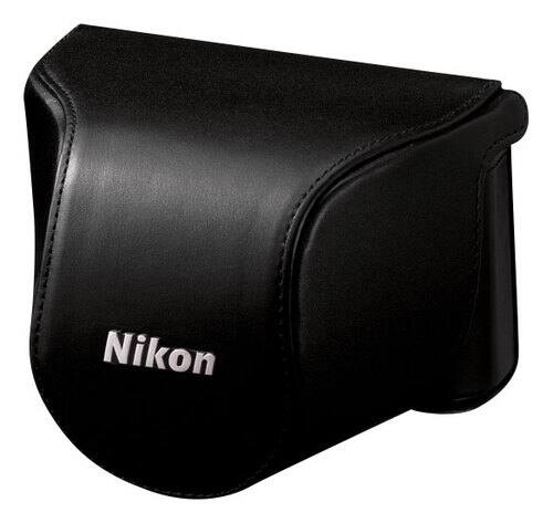 Front Standard. Nikon - Leather Body Case - Black.