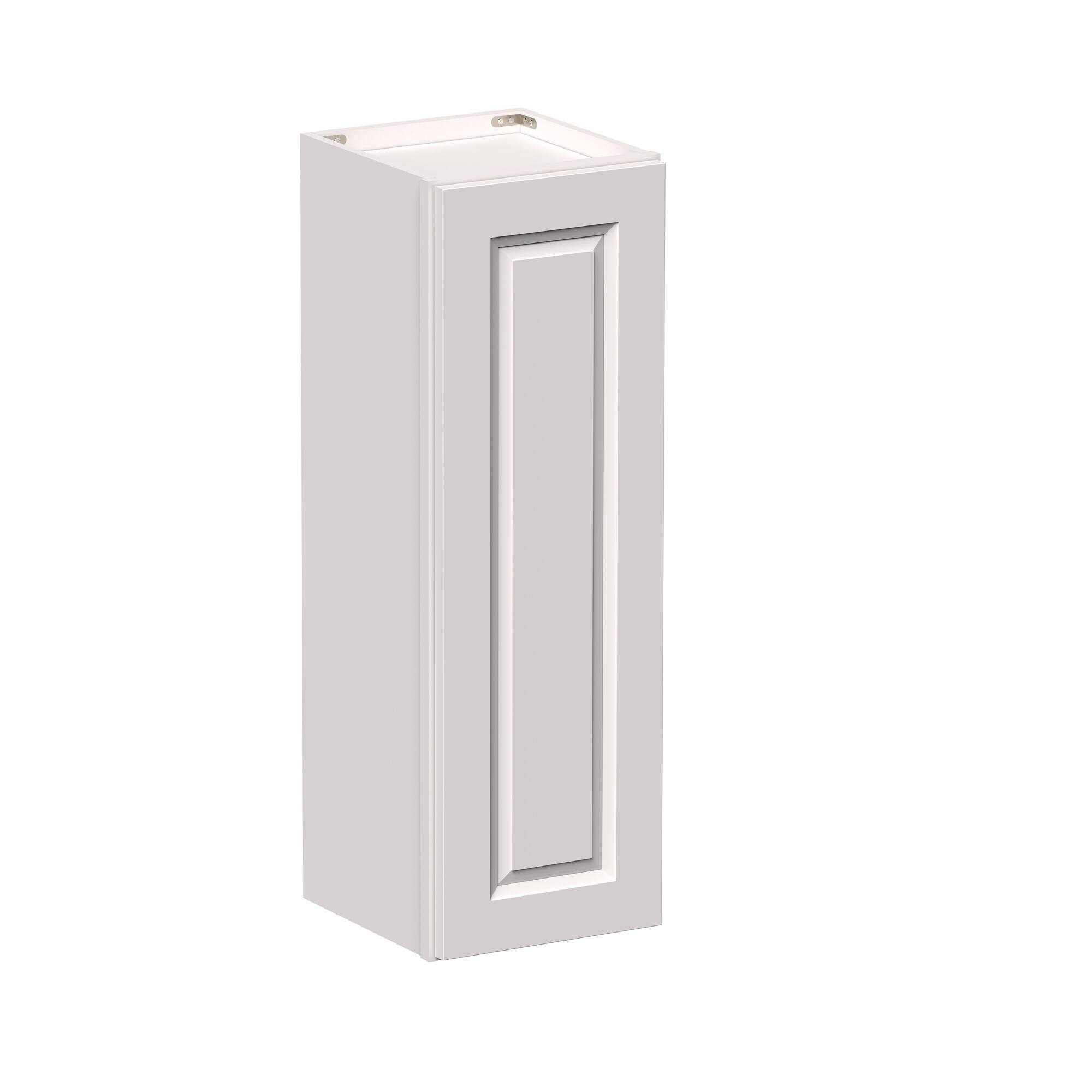 Angle. Boyel Living - 12-in W x 36-in H x 12-in D Shaker RTA Kitchen Wall Cabinet with Soft-Close Doors - Glacier White.