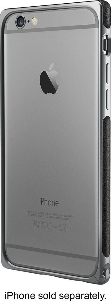 Front. ADOPTED - Leather Frame Case for Apple® iPhone® 6 and 6s - Gray/Charcoal.