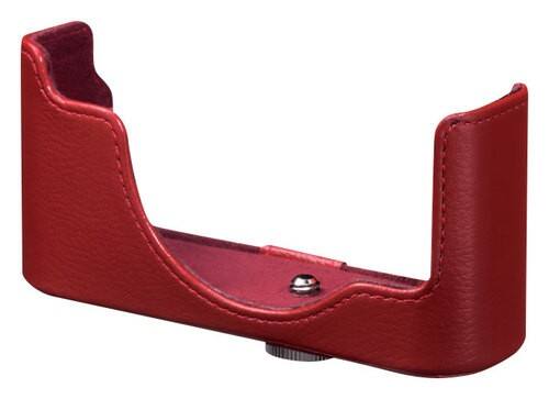 Front Standard. Nikon - Leather Body Case - Red.