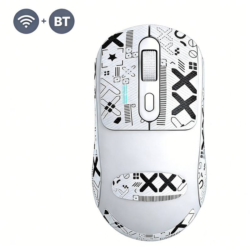 Front. SKRAN - Dual-Mode Wireless Mouse,(2.4G/Bluetooth) Dual Connection Modes and 3-Level DPI & Type-C Charging for Office/Gaming - White.