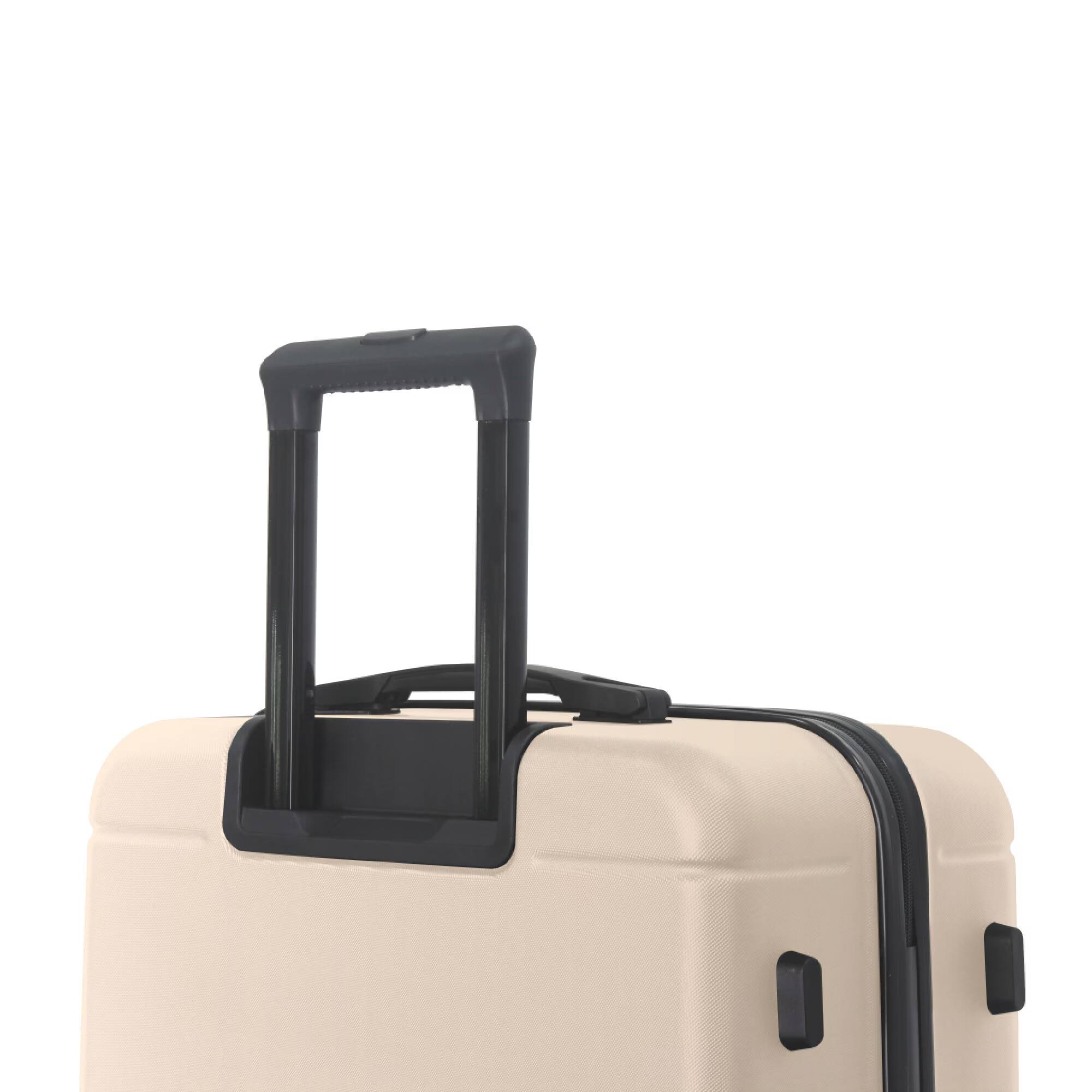 Alt View 4. Bestier - 3-Piece ABS Hardshell Luggage Set (20”/24”/28”) with TSA Lock, Spinner Wheels & Lightweight Design - Beige.