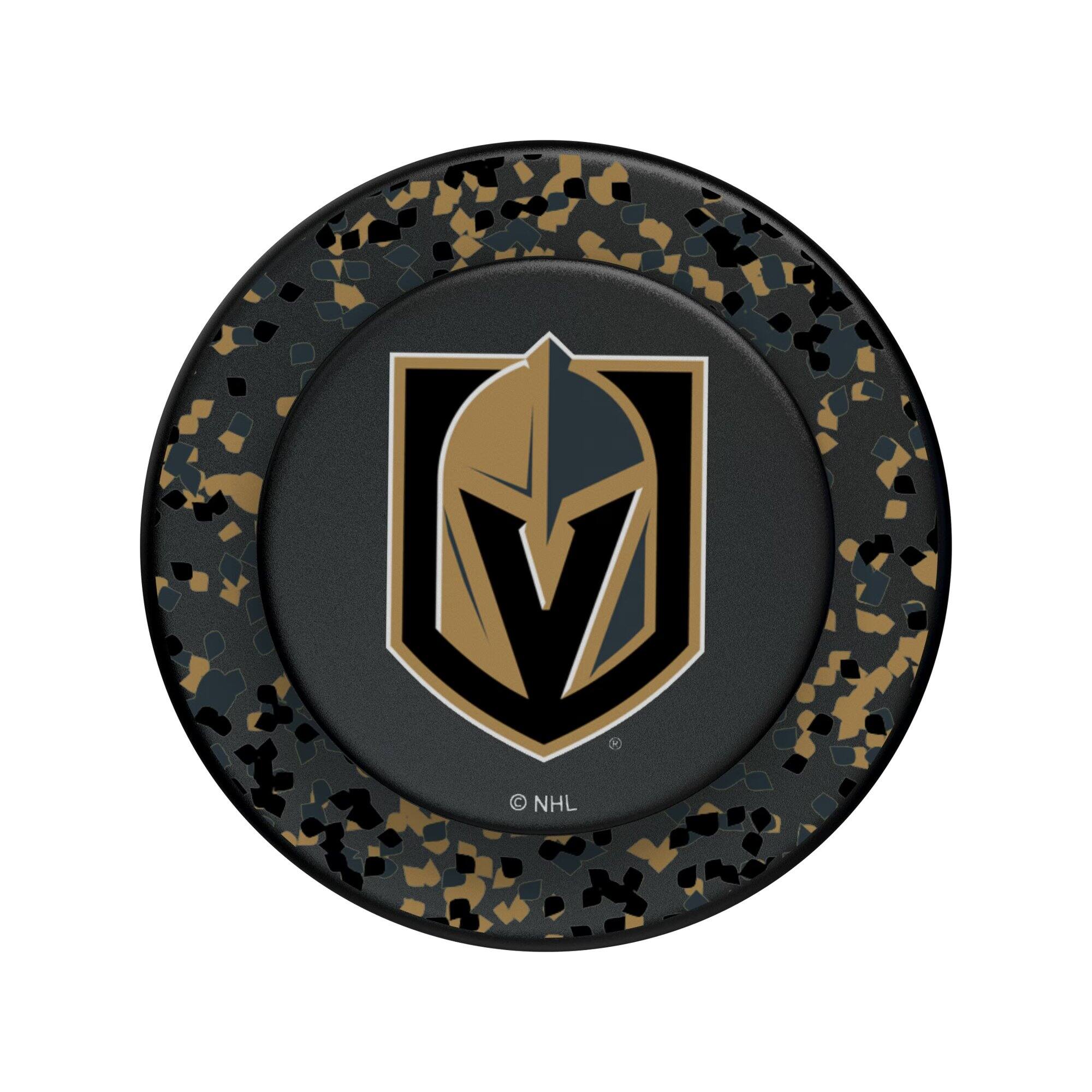 Alt View 2. Keyscaper - Vegas Golden Knights Confetti Magnetic Phone Grip & Stand - No Size - Black.