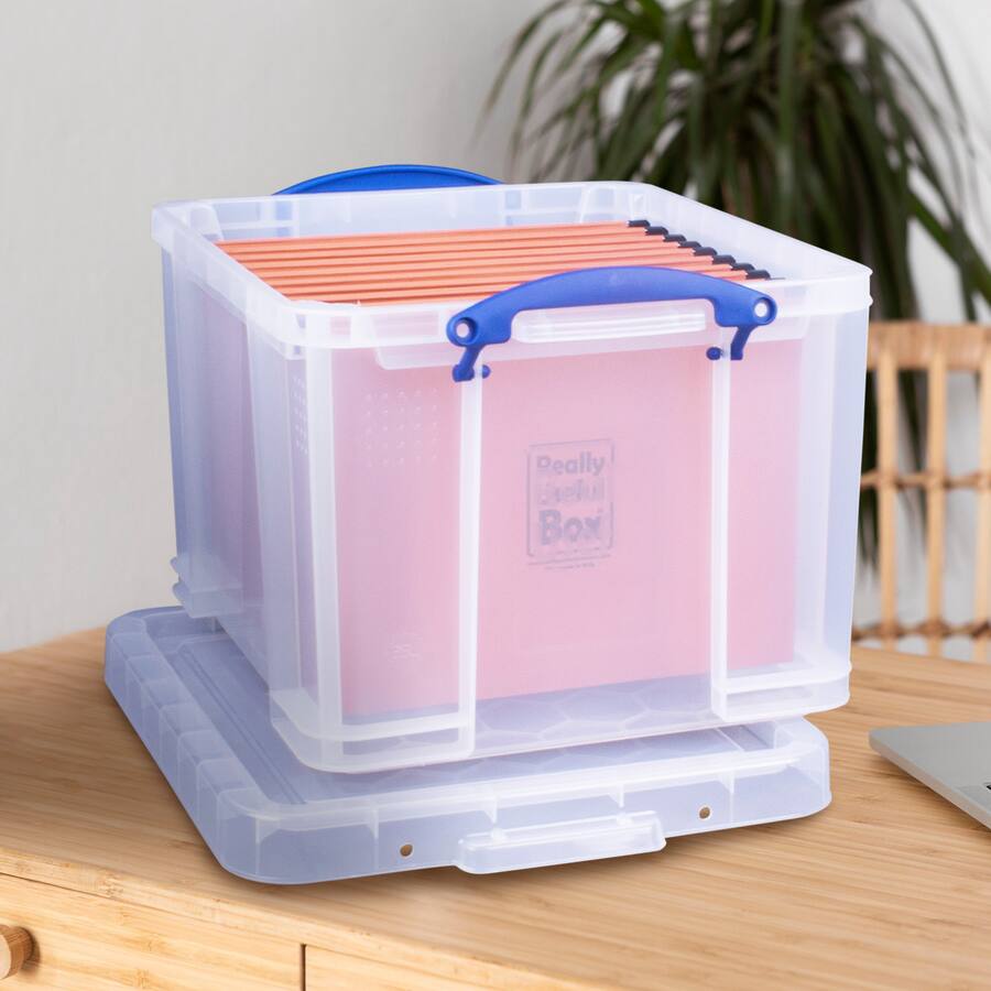 Really Useful Box 32 Liter Storage Container w/Snap Lock Handles, 12 ...