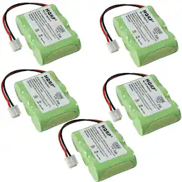 HQRP - 5-Pack 3.6 V 350 mAh Ni-Cd Cordless Phone Batteries for AT&T Lucent E5802, VTech VT2428