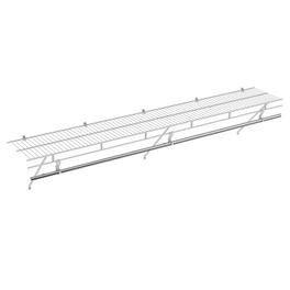Costway - 6 ft x 12 inch Closet Shelves Wall Mounted with Hanging Rod for Laundry Room - White