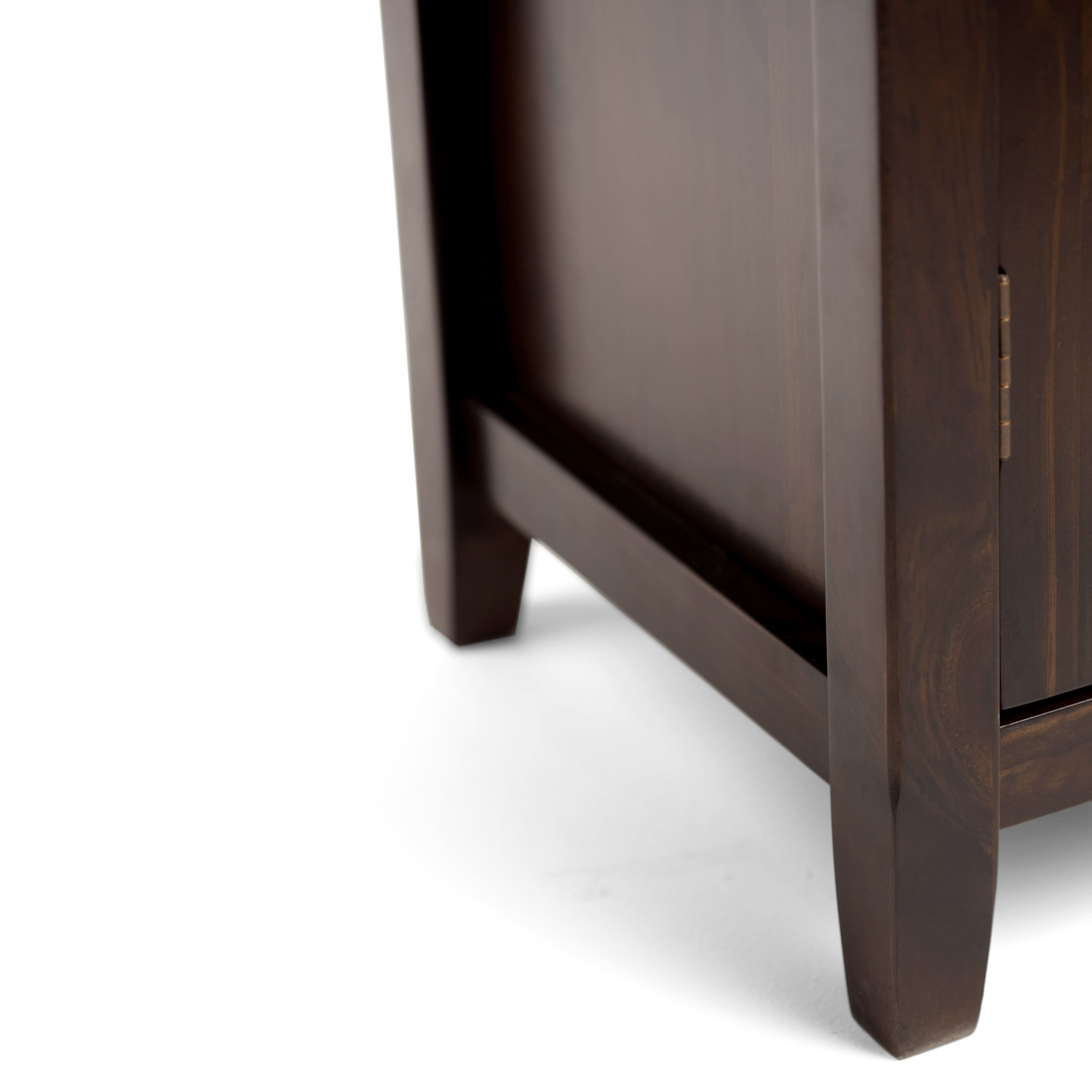 Alt View 13. Simpli Home - Burlington Medium Storage Cabinet - Mahogany Brown.