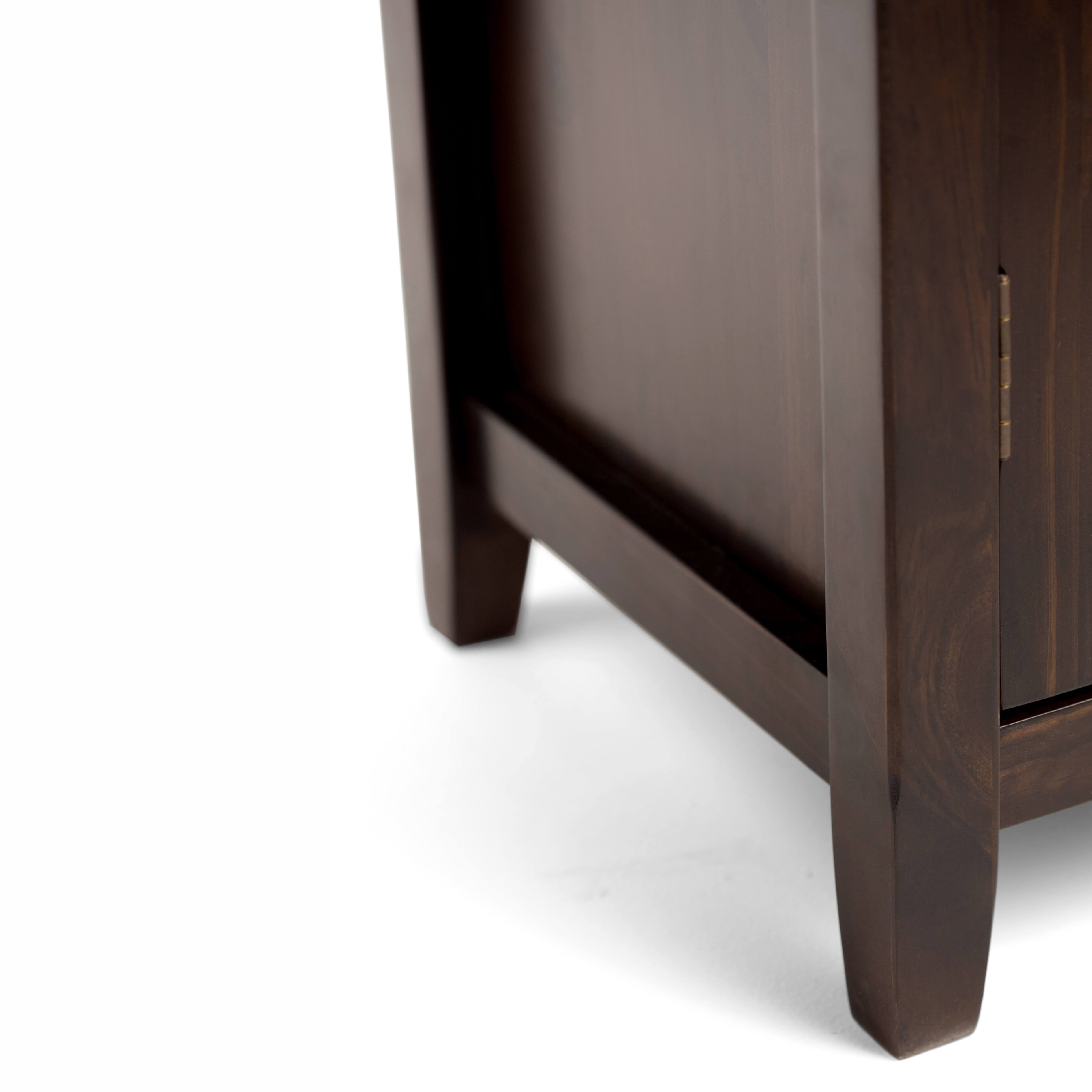 Alt View 13. Simpli Home - Burlington Medium Storage Cabinet - Mahogany Brown.