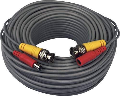 Night Owl - 100' BNC Video/Power Camera Extension Cable - Gray/Red/Yellow - Larger Front
