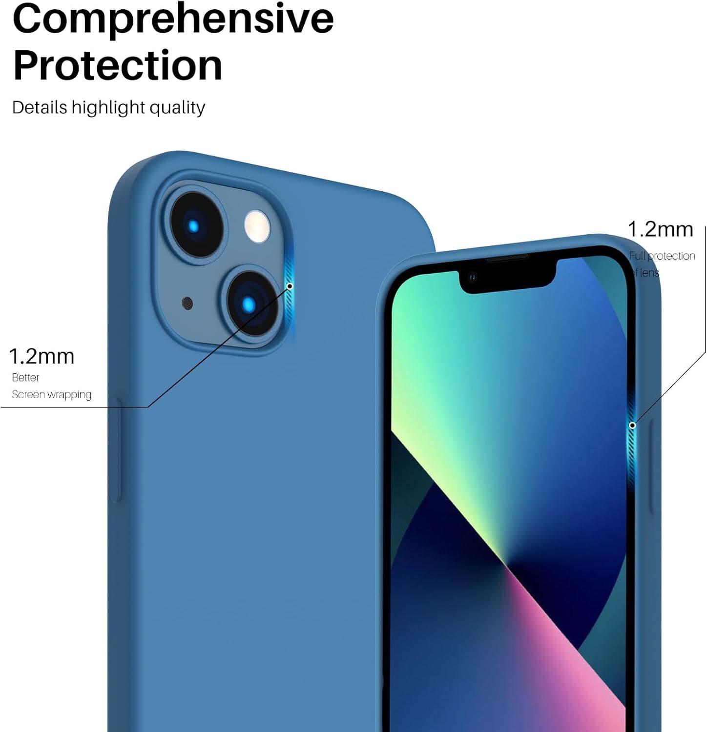 Comprehensive Protection Details highlight quality 1.2mm Full protection lens 1.2mm Better Screen wrapping