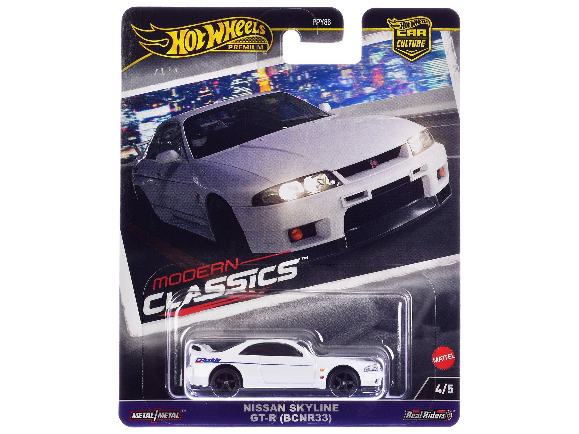 Nissan Skyline GT-R (BCNR33) "GReddy" "Modern Classics" Series Diecast Model Car by Hot Wheels - White