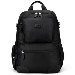 Elle - Voyage 20L Twill and Vegan Leather Backpack - Black