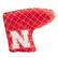 Front. Team Golf - Nebraska Huskers Quilted Blade Putter Cover - Multicolor.