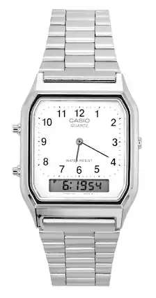 11 12 1 10 CASIO QUARTZ 2 9 3 8 P WATER RESIST 4 7 6 5 6: 1954 701A2-P79 JAPAN