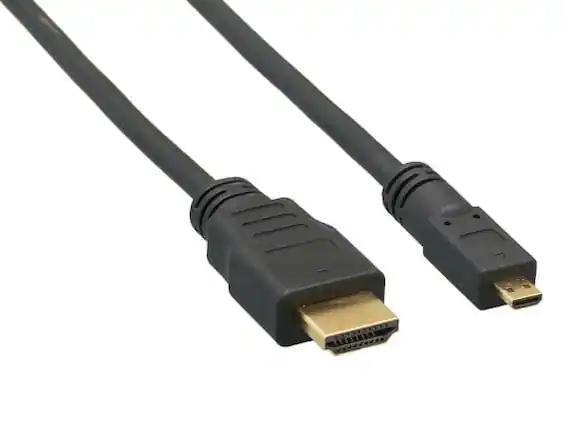 Front. Cable Leader - High-Speed HDMI to Micro HDMI Cable with Ethernet, 4K Support for GoPro, Raspberry Pi, Action Camera - Black.