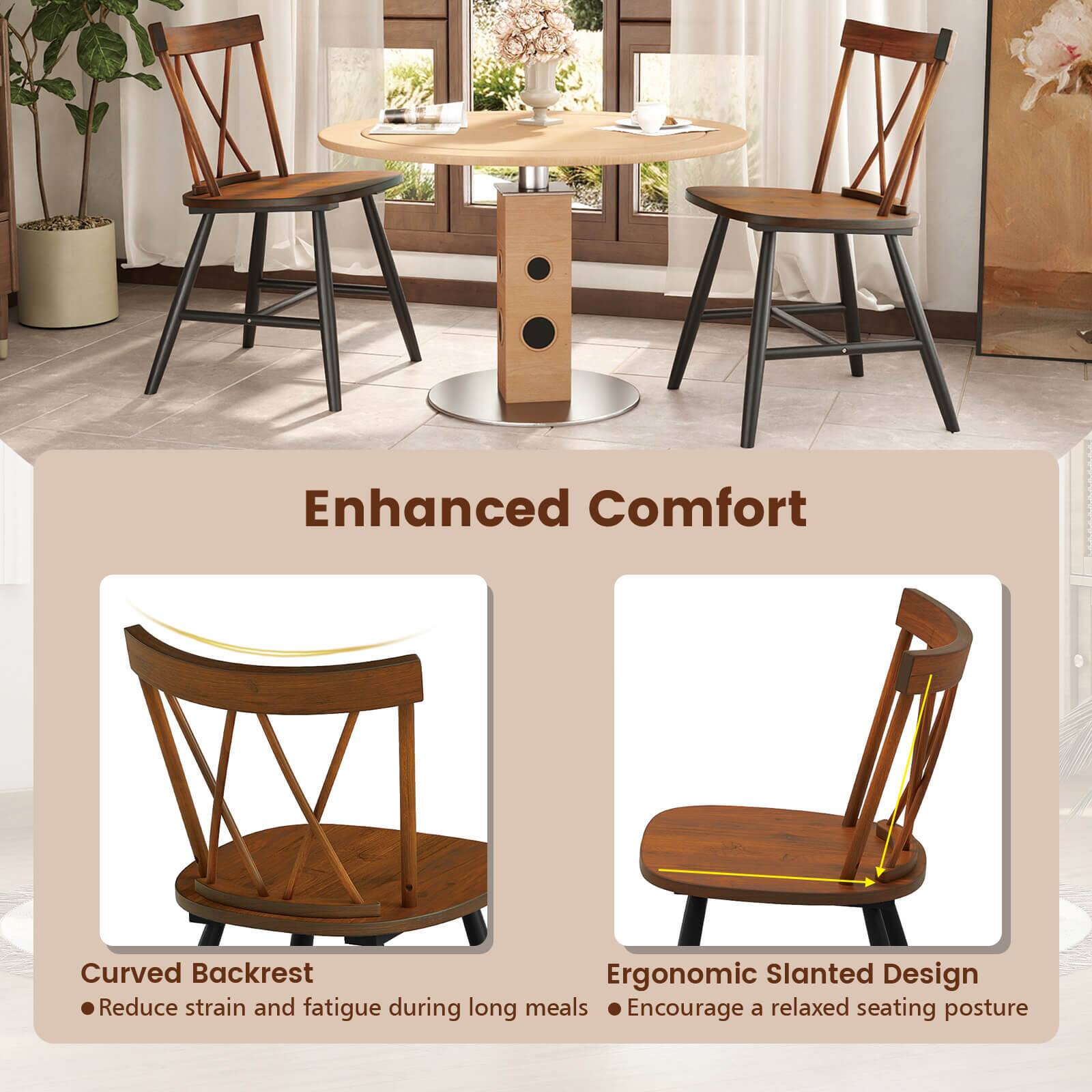 Enhanced Comfort

Curved Backrest
- Reduce strain and fatigue during long meals

Ergonomic Slanted Design
- Encourage a relaxed seating posture