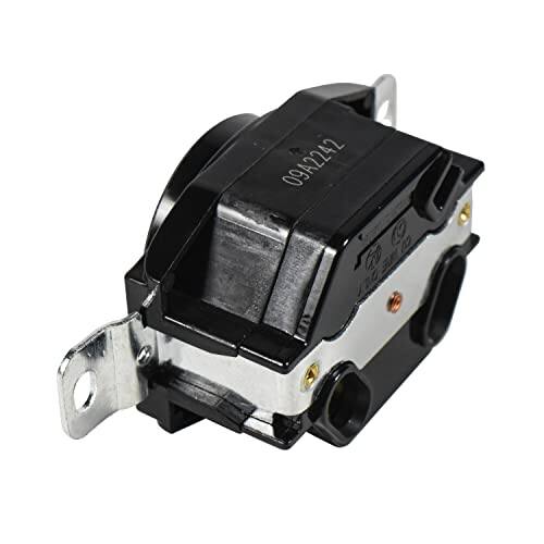 Alt View 1. HQRP - Flush Mount Locking Receptacle NEMA L5-30R 30 A 125 V Twist-Lock Outlet Generator Transfer Switch - Black.