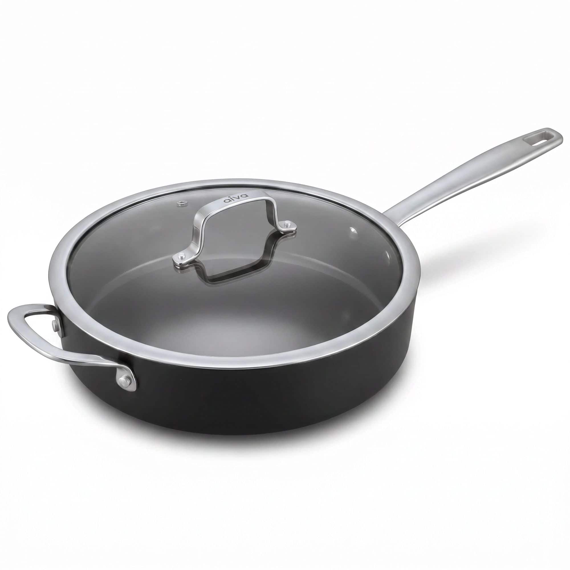 Alva - Maestro Ceramic Nonstick Sauté Pan with Lid, 4-Qt - Black
