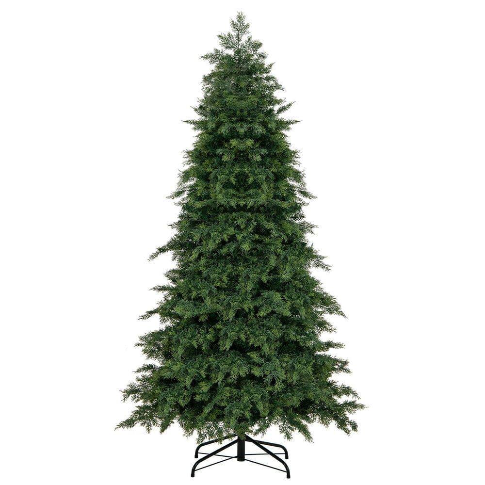 Front. Resenkos - Resenkos 6-Ft Hinged Artificial Christmas Tree - 721 Lush Branch Tips, Green - Green.