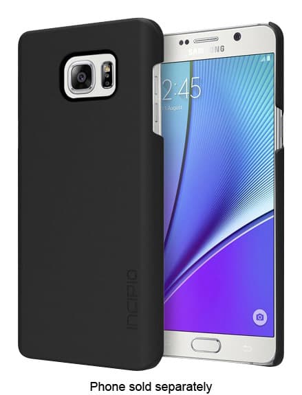 Incipio - feather Snap-On Case for Samsung Galaxy Note 5 Cell Phones - Black - Larger Front