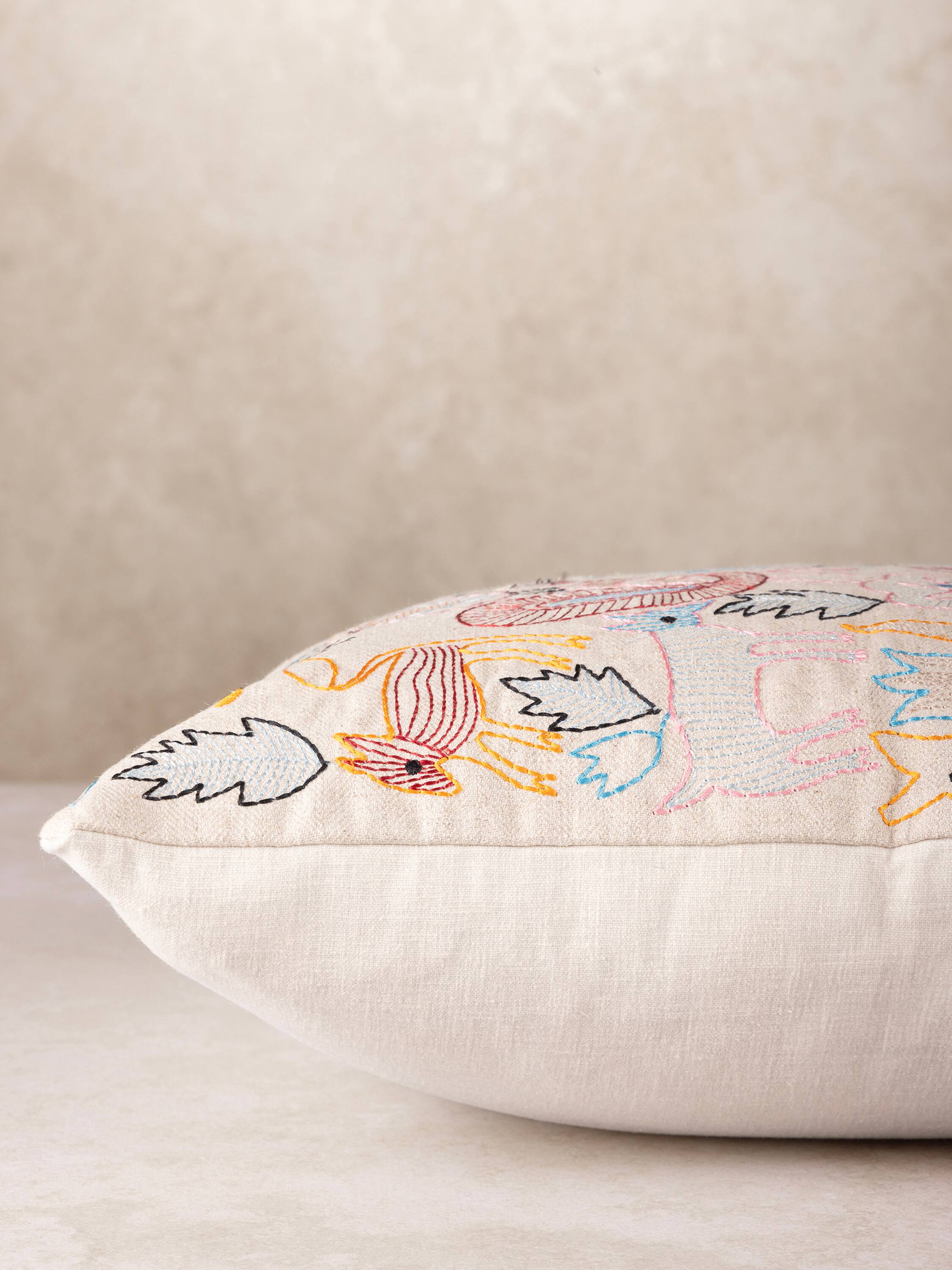 Left. GAURI KOHLI - Fateh Pillow - Multicolored.
