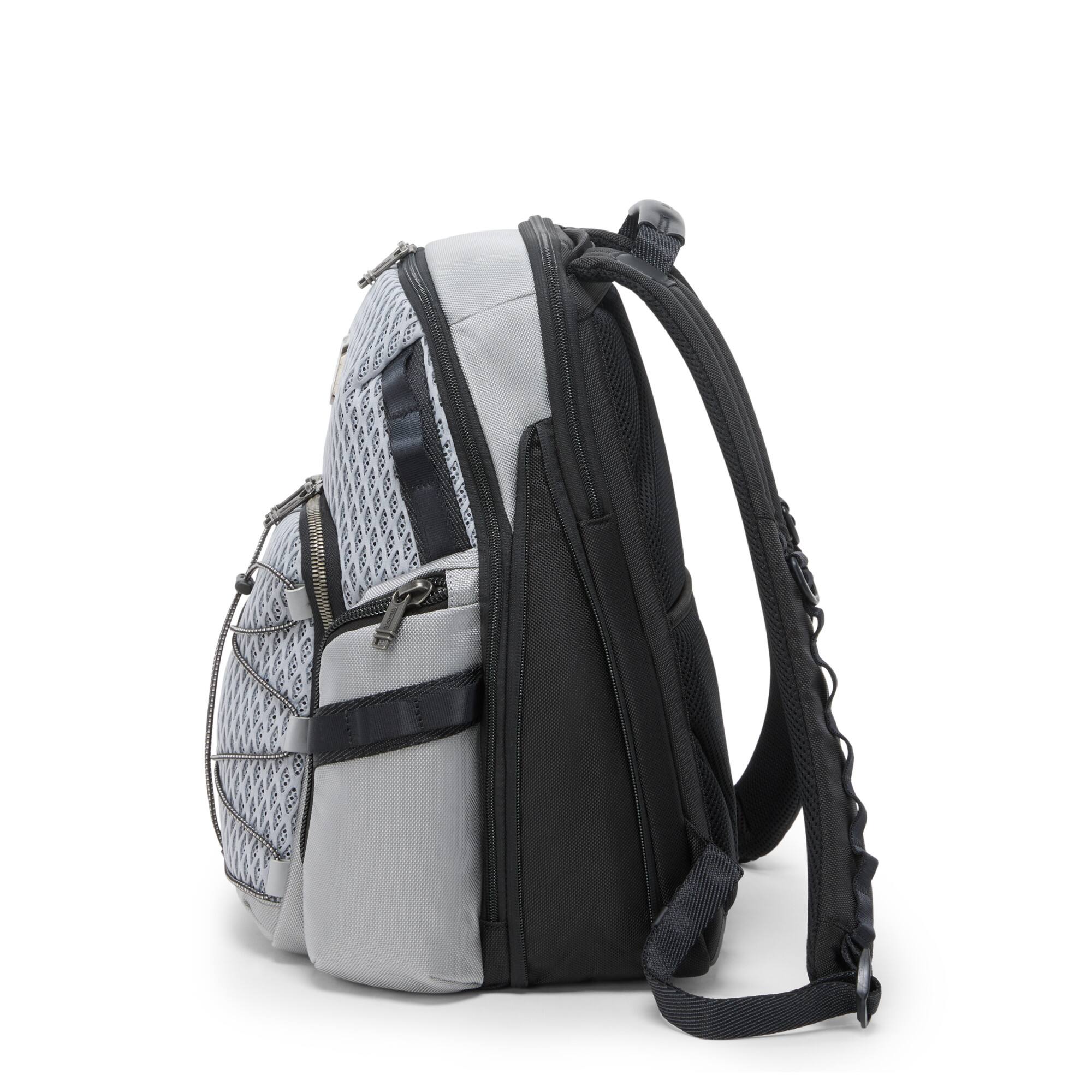 Left. TUMI - Alpha Bravo Navigation Backpack - Pearl Gray Mesh.