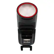 Front. Godox - Godox V100 100W On-Camera Flash for Canon with 2.3-Inch Full-Color Touchscreen.
