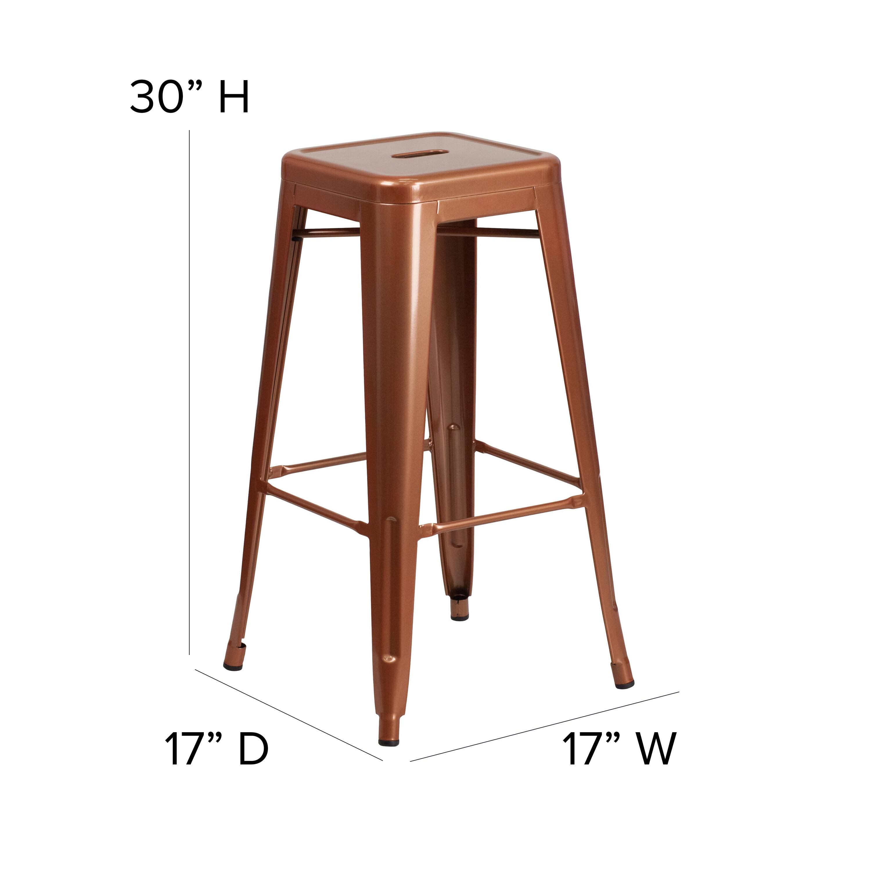 30" H  
17" D  
17" W