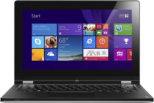  Lenovo - IdeaPad Yoga 2-in-1 11.6&quot; Refurbished Touch-Screen Laptop - 4GB Memory - 128GB Solid State Drive - Silver Gray