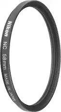 Angle. Nikon - 58mm NC Lens Filter - Black.