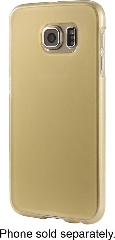 Front. Dynex™ - Soft Shell Case for Samsung Galaxy S6 Cell Phones - Gold.