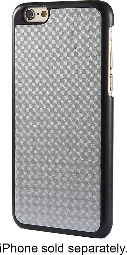 Front. Dynex™ - Hard Shell Case for Apple® iPhone® 6s - Silver/Black.