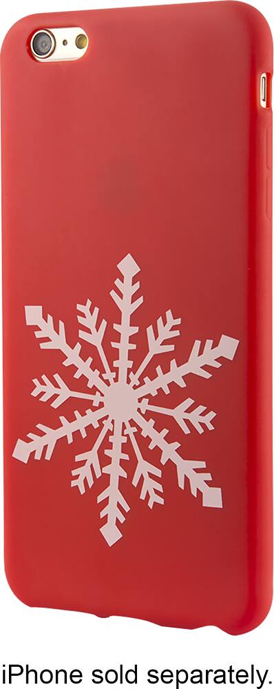 Front. Dynex™ - Soft Shell Case for Apple® iPhone® 6s - Red/White.
