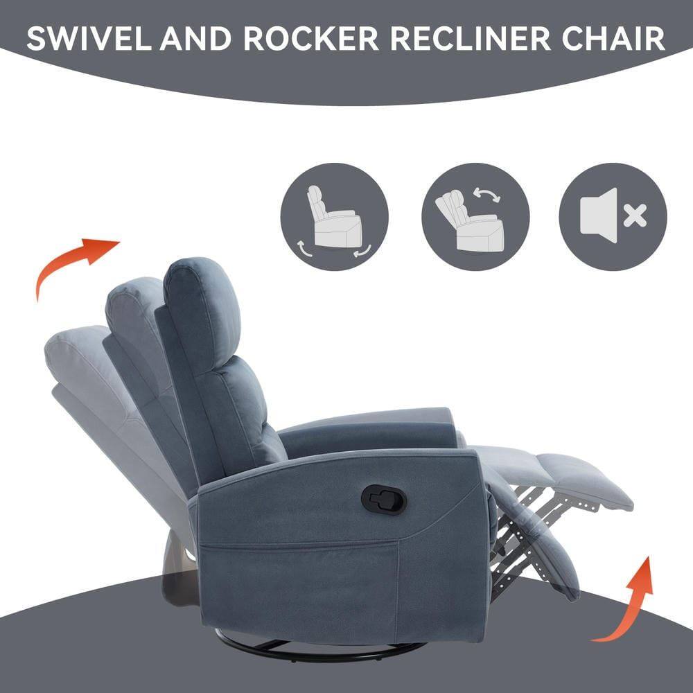 SWIVEL AND ROCKER RECLINER CHAIR