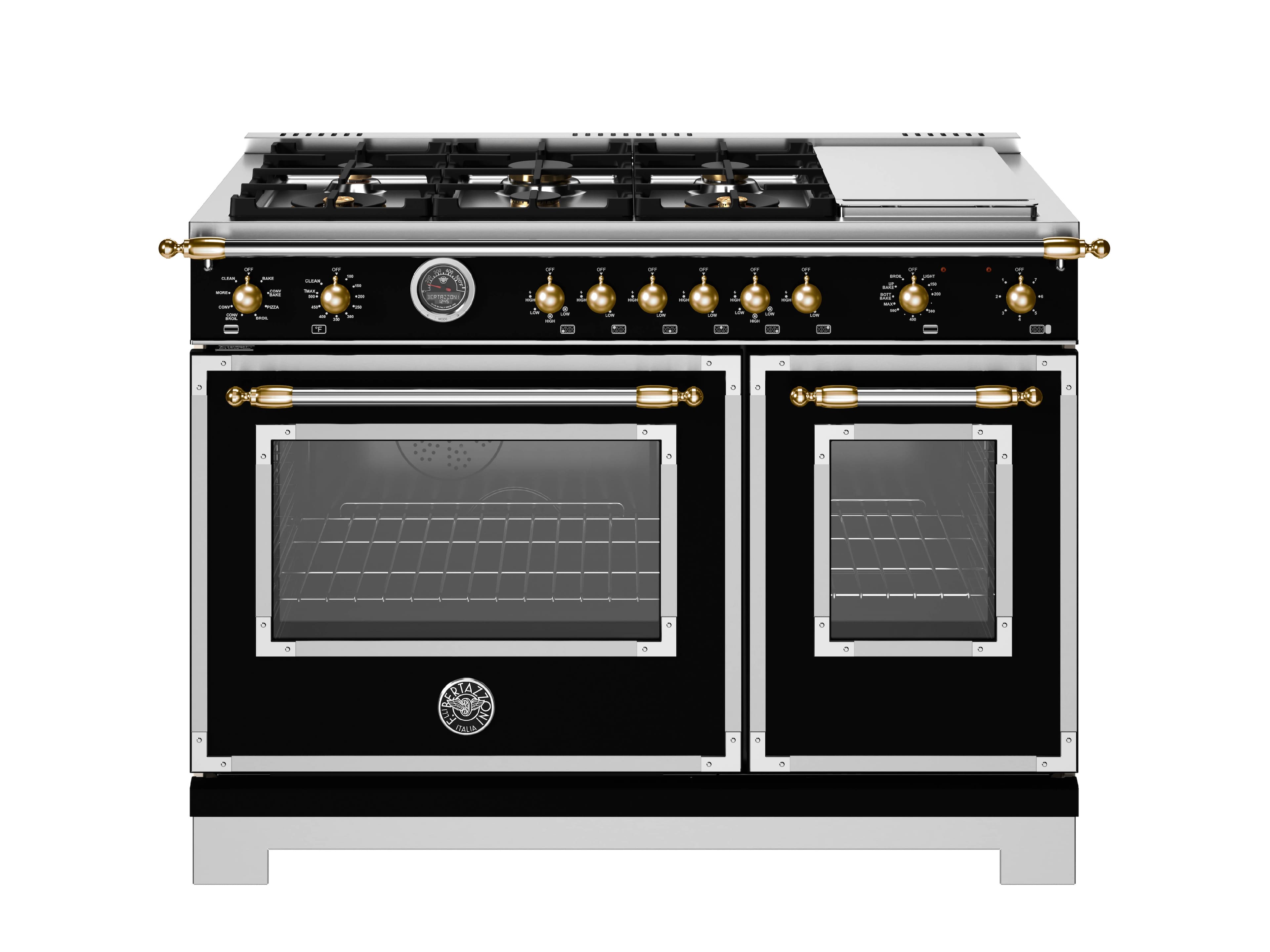 "Bertazzoni - 48"" Heritage Series Dual Fuel Range - Nero Matt/Gold - Black" price history on PriceWatchPro