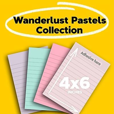 Wanderlust Pastels Collection  
Adhesive here  
4x6 INCHES