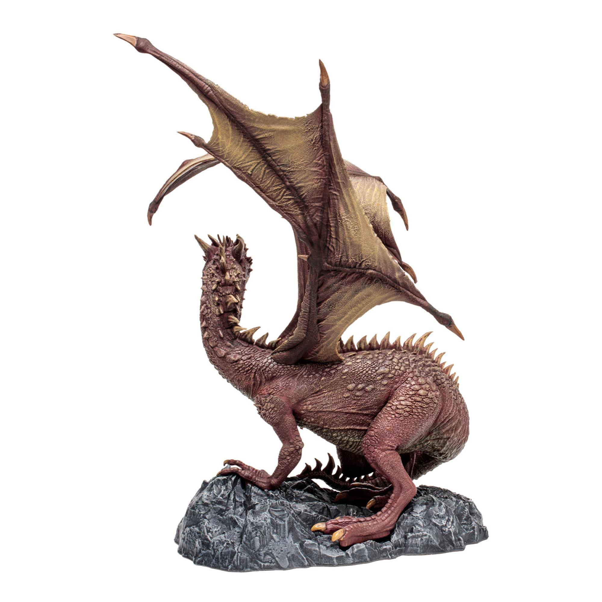 Alt View 2. McFarlane Toys - McFarlane Toys Dragons 14 Inch Mythical Eternal Clan Dragon Resin Figurine - Brown.
