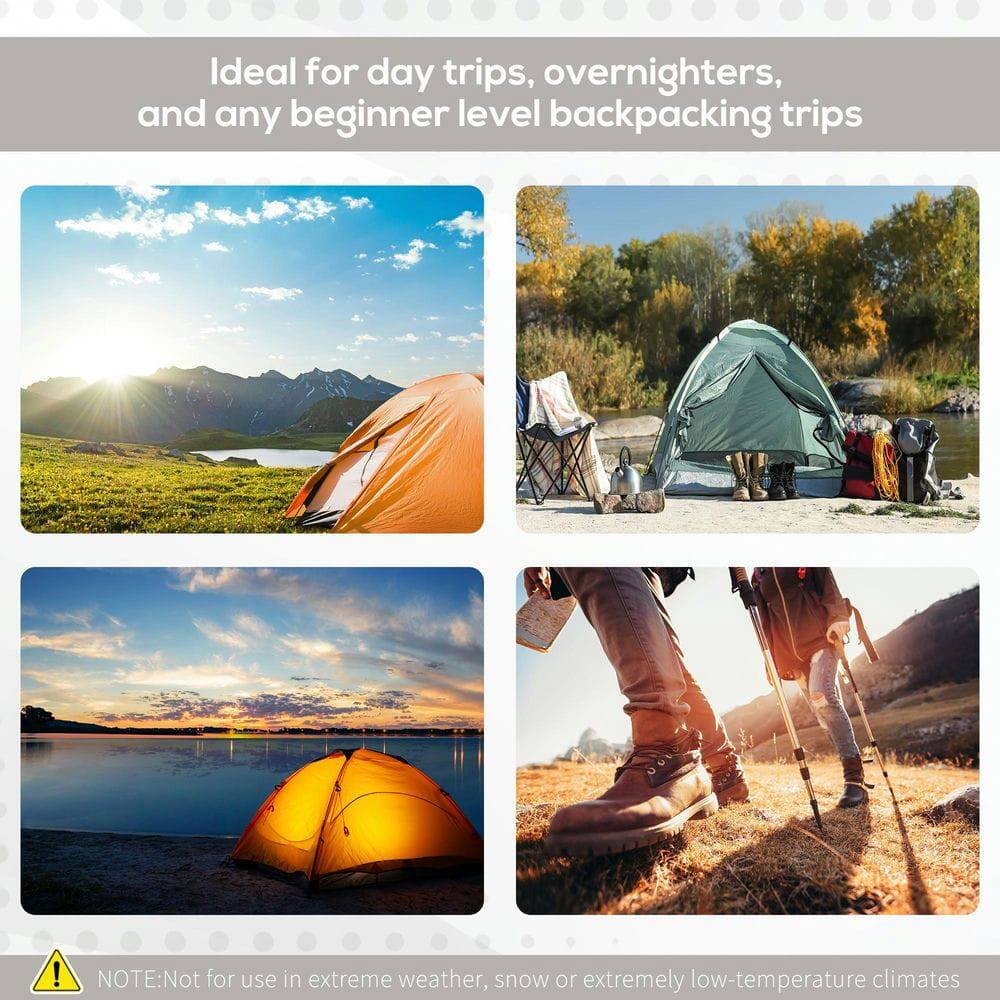 Ideal for day trips, overnighters, and any beginner level backpacking trips

NOTE: Not for use in extreme weather, snow or extremely low-temperature climates