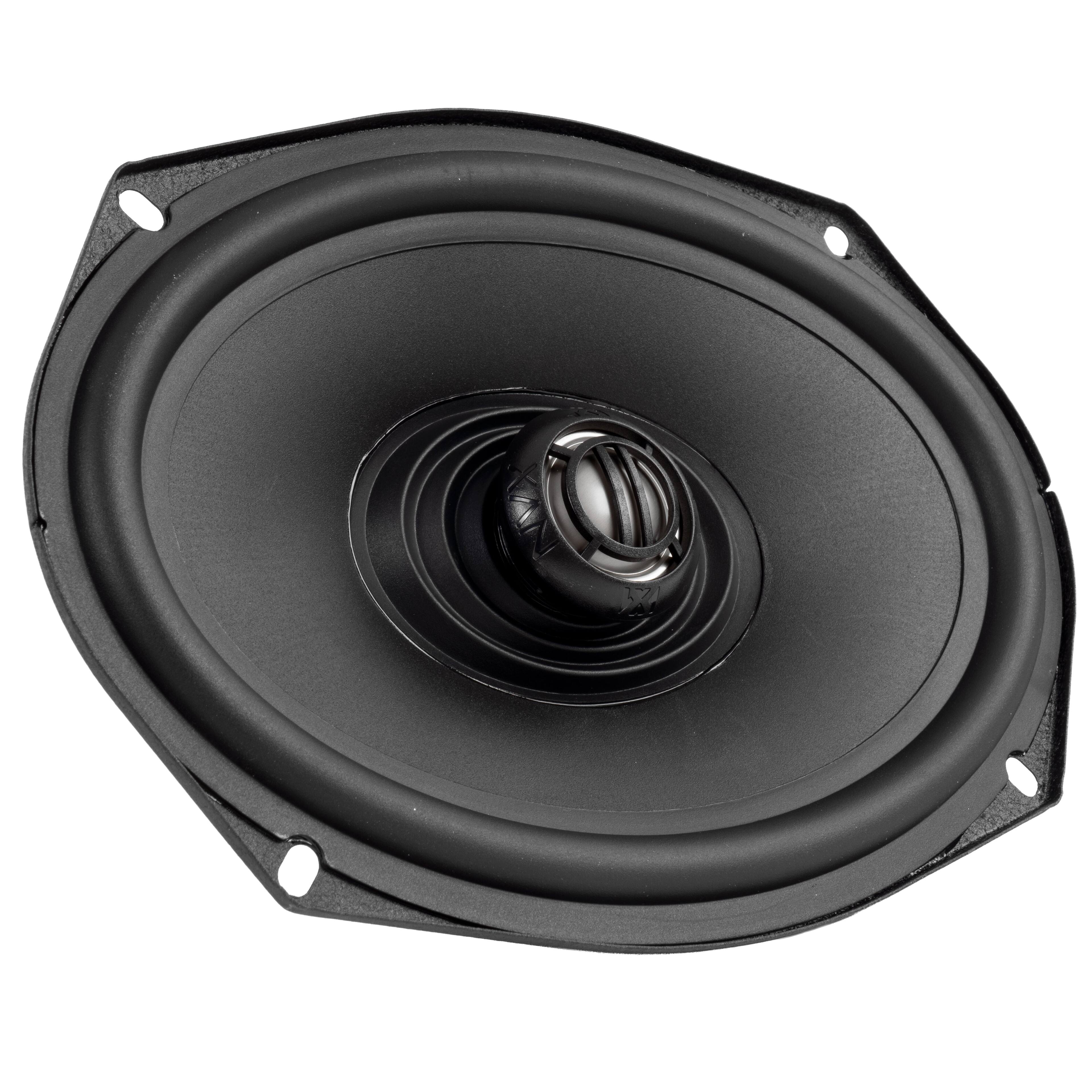 Left. NVX - XFHD69L 400W RMS 6x9in XF-Series 2-Ohm Saddlebag Lid Speakers for Select 1998-up Harley Davidson Motorcycles.